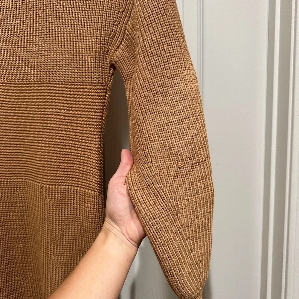 STAUD Marylebone Sweater Dress in Camel - Picture 13 of 14